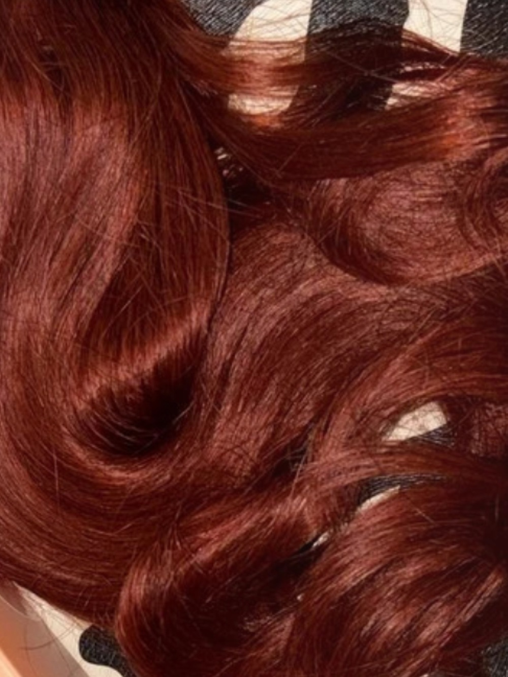 Human Hair Auburn Red Halo Wire Extensions 14” With Clips